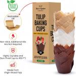 Muffin Liner Tulip Baking Paper Cup Cupcake Liners 7.7 X 3.5 X 3.3 Inches for sale
