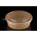 Round Disposable Salad Bowls With Lids , Durable Take Away Paper Serving Bowls for sale