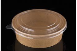 China Round Disposable Salad Bowls With Lids , Durable Take Away Paper Serving Bowls supplier