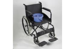 China Barebone Folding Steel Wheelchair Solid Castor Easy Assemble supplier