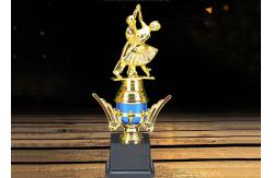 China Gold Plated Plastic Trophy Cup For Olympic Games Dancing Winners supplier
