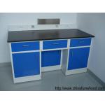 Multi Color Laboratory Benches And Cabinets With Reagnent Shelf / PP Water Faucet for sale