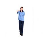 Polyester Fabric Industrial Work Uniforms Light Breathable , Custom Work Shirts