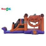 Pumpkin Halloween Inflatable Bounce Castle With Slide Inflatable Combos For Party for sale