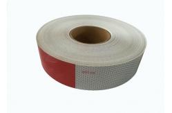 China Red And White Retro Adhesive Reflective Tape For Vehicles  , Reflective Marking Tape supplier