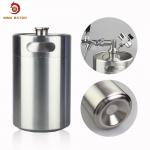 SUS304 Pressurized Mini Keg Adjustable Flow , 5L Pressurized Growler Tap System