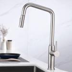Automatic Kitchen Tap Angled Spout Smart Kitchen Faucet With Extendable Head for sale