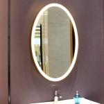 Modern Luxury Home Decor Metal Framed Mirrors Living Room Oval Wall Gold Mirror for sale