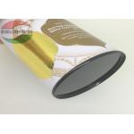 Anti-rust Movable Metal Lid Kraft Paper Tube Packaging For Coffee