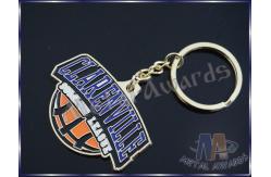 China Waterproof Custom Metal Key Chains Basketball Keyrings With Split Ring supplier