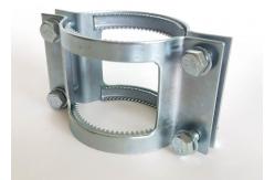 China Type A Galvanized Pipe Clamp Couplings Grip Collar Type American Clip Drive Rubber Pipe Clamp supplier
