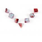 White plus red ore resin desktop game dice set dnd dice for sale