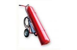 China 30KG CO2 Fire Extinguisher Red Cylinder Trolley for Class B Fire Fighting supplier