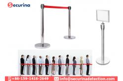 China Black Metal Crowd Control Bollard Sign Holder For A3 A4 Paper supplier