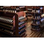 Solid Wood Wine Storage Racks Showcase / Commercial Wine Racks Nostalgic Style