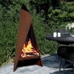 Manual Ignition Wood/Gas Steel Fireplace Burner Garden Decor Corten Steel Fire Chimenea for sale