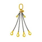 China 2t Working Loadlimit Black Finish G80 Double Leg Lifting Sling Chain for Construction for sale