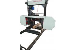China Diesel Horizontal Portable Band Saw Machine For Cutting Tree Trunk supplier