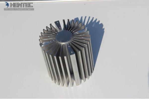 High Power LED Aluminum Heatsink Extrusion Profiles Different Surface Treatment