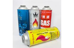 China CMYK Printing Metal Butane Gas Canister 1.4 Mpa Burst Pressure supplier