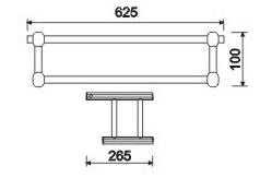 China 62.5cm OEM Bathroom Towel Racks Hanger Sus304 Hole Drilling Installation supplier