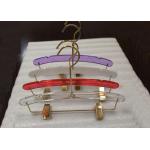 Colorful / Clear Plastic Hangers , Clothing Store Trouser Coat Hangers Non Slip for sale