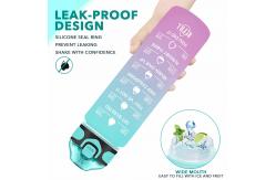 China 32oz Gym Plastic Motivational Water Jug Tritan Sports Water Bottle supplier