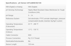 China Mettler Toledo InPro4800i/SG/120 52005383 PH Sensor supplier