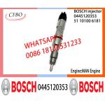 BOSCH 0445120353 Neutral Diesel Fuel Injector Assembly 0445120353 51101006181 For MAN Engine for sale