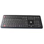 USB desk top  membrane industrial keyboard with trackball 16mm ,108 key