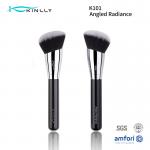 Large Angled Luxury Makeup Brush With Copper Ferrule Wooden Handle for sale