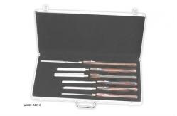 China V Shaped Wood Lathe Tool Sets Wooden Handle Wood Carving Chisel Set supplier