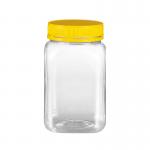 BPA Free 320ml Plastic Food Jars Airless Square Honey Bottle With Lid