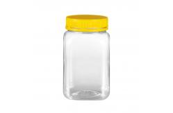 China BPA Free 320ml Plastic Food Jars Airless Square Honey Bottle With Lid supplier