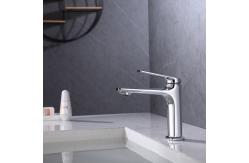China Brass Modern Single Hole Single Handle Basin Mixer In Chrome Matte Black Gold supplier