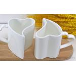 Fine Bone Lover Thermal Cup Novelty Espresso Cups Heart Shaped Porcelain Cup for sale