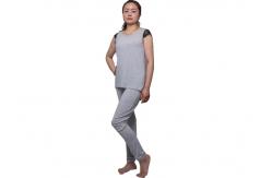 China Soft Gery Melange Jersey Ladies Nightwear Women ' S Loungewear Outfits supplier