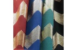 China Polyester Custom Metal Foil Gold Printed Woven Fabric 148cm Width supplier