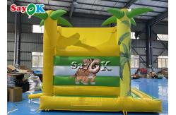 China Customized Coconut Tree Inflatable Bounce House 0.55mm PVC Tarpaulin Material supplier