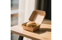China Customized Biodegradable Fast Food Kraft Paper Packaging Burger Box supplier