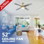 CCC Modern Ceiling Fan With Light And Remote Control 4 MDF Blades for sale