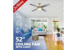 China CCC Modern Ceiling Fan With Light And Remote Control 4 MDF Blades supplier