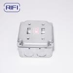 Box Type EMT Conduit Box / Junction Box Raised Steel Cover RS5 Double Toggle Switch Cover for sale