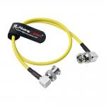 Alvin's Cables 12G SDI Flexible Coaxial Cable BNC Male to Male Right Angle for RED Komodo| Atomos Monitor 75 Ohm Shielded Cable for 4K Video Camera, Yellow for sale