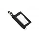 Metal PU Personalised Leather Luggage Tags Rectangle Cool Metal Baggage Tag for sale