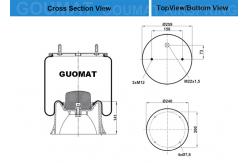 China CONTITECH Air Spring 4004 N P03 / 4004NP03 Air Balloon W01M586366 To 1R11-713 supplier