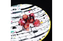 China Red foil gold natural resin multi -faceted desktop game Dice Border Gate supplier