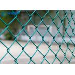 Green 25mm Cyclone Pvc Coated Chain Link Fence 14 Gauge for sale