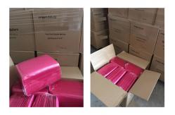 China Pink 6x10 Bubble Padded Mailers With Self Adhesive Fold Over Flap supplier