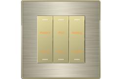China Smart Home Solution Knx Dimmer Switch Curtain Scene Control 3 Gang Wall Switch supplier